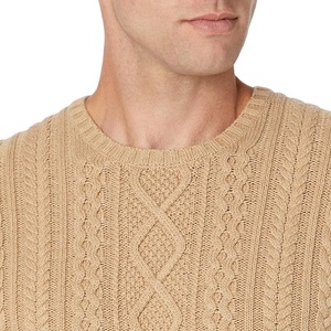 Women's Nylon/Acrylic Crew Neck <b>Cardigan</b> Geometric Cable Knit Pattern Full Sleeves Wool Liner Anti-Pilling Quick Dry Front - Product Image 2