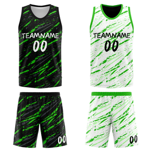 Conjunto de Uniforme de Baloncesto Sublimado Personalizado con Estampado de Leopardo, Unisex, Transpirable, de Poliéster, con Pantalones Cortos, Nombre del Equipo 00, Cuello en V - Product Image 3