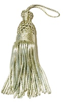 Pompons dorés sophistiqués de 12 cm personnalisables avec logo pour vêtements liturgiques et uniformes, pompons en dentelle dorée