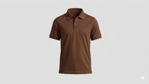 Chemises de golf personnalisées pour hommes, couleur unie, manches courtes, grande taille, tricotées, 100% coton 220g, col imprimé, décontractées, pour affaires - Product Image 2