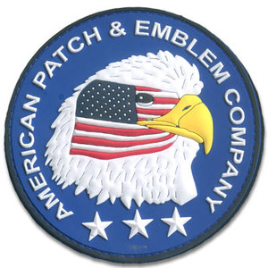 American <b>Patch</b> & Emblem Company 3D Rubber Eagle <b>Patch</b> Circle <b>Sew</b>-<b>On</b> Embossed Design Gift - Product Image 1