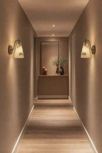 Modern Brass <b>Wall</b> Sconce With Marble Shade Indoor <b>Lighting</b> Fixture Study Room Decor <b>Remote</b> <b>Controlled</b> - Product Image 6