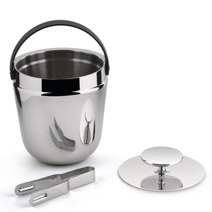 Seau à glace en acier martelé argenté avec poignée pour champagne, idéal pour bars et événements, également utilisable comme refroidisseur à bière - Product Image 6