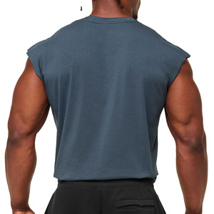 Camisetas de Gimnasio de Algodón Tejido para Hombre, Transpirables, Ecológicas, de Secado Rápido, Personalizables, Ligeras, Casuales Elegantes, de Alta Calidad - Product Image 2