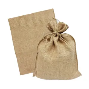特殊天然小礼品粗麻布袋拉绳黄麻麻袋定制尺寸黄麻袋礼品包装