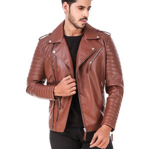 Chaqueta de Cuero Estilo Motero de Invierno Vintage para Hombre, Personalizada en Cuero de Oveja con Detalles Acolchados - Product Image 1