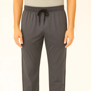 Premium Charcoal Grey Comfort Fit <b>Men</b>’s Track <b>Pants</b> Soft <b>Stretch</b> Breathable Fabric Elastic Drawstring Waistband - Product Image 4