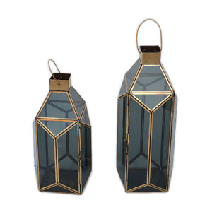 Faroles Colgantes de Diseño Más Vendidos con Acabado Dorado, Faroles Marroquíes para Velas con Vidrio de Colores en Forma de T - Product Image 5