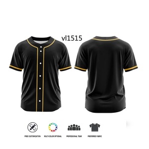Custom Breathable <b>Baseball</b> Jersey Men Shirts Heat Transfer Print 100 Percent Polyester Custom Style - Product Image 2