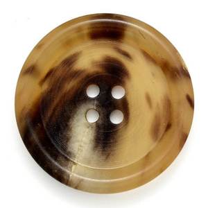 Boutons de costume noirs vierges en corne de buffle naturelle véritable, 4 trous, écologiques, pour costumes homme, authentiques et faits à la main - Product Image 1