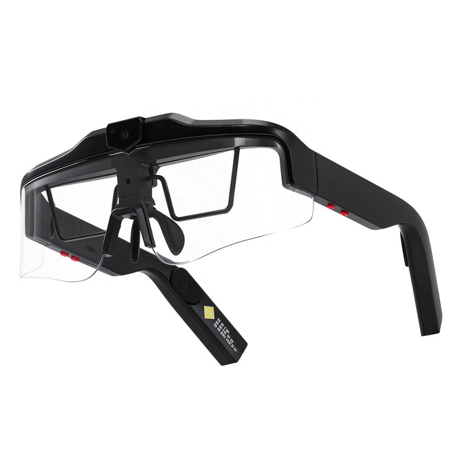 1080P AR Smart Glasses 4G WIFI Live Streaming Two Way Video GPS Tracking Binocular Waveguide Lens Immersive Monitoring