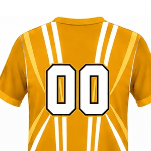Manufacturer Golden Yellow <b>White</b> Rugby Jersey <b>Short</b> <b>Sleeve</b> V Neck Team Uniform Breathable Custom Training Sportswear <b>Shirt</b> - Product Image 4
