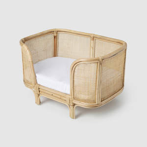 Cama para Mascotas de Mimbre Estilo Boho, Casa de Dormir para Perros y Gatos de Mimbre Natural, Jaula para Gatos de Mimbre con Cojín, Muebles Ecológicos Hechos a Mano - Product Image 4