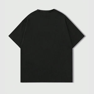 T-shirt noir DTG premium 100% coton, impression DTG noire, t-shirt noir personnalisé imprimé DTG, t-shirt noir DTG épais - Product Image 3
