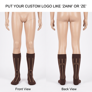 Premium 200 GSM Polyester Spandex Professional Sports Socks Thick <b>Knee</b> <b>High</b> Men Crew Custom Logo Knitted OEM ODM - Product Image 5