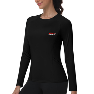 Camiseta de Protección Solar Personalizada para Mujer, Diseño y Logotipo Personalizados, Manga Larga, Ropa Deportiva de Alto Rendimiento para Surf y Natación - Product Image 1