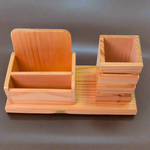 Portalápices de Madera Natural Sólida, Organizador de Escritorio Cuadrado de Bambú, Porta Lápices, Mejor Precio - Product Image 1