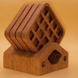 High Selling Classic Custom Wooden Coasters with Holder <b>Square</b> Mat & Pads Eco-Friendly for Home <b>Kitchen</b> Dining <b>Tables</b> - Product Image 2