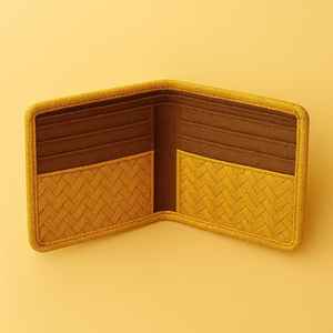 Cartera de moda delgada Sheetal Pati tejida a mano |   Cartera Bifold Ecológica de Fibra Natural para Dólares Estadounidenses |   Crédito Vegano Sostenible - Product Image 5