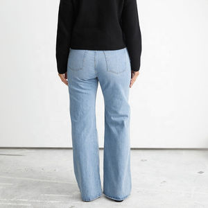 Jean décontracté Y2K streetwear taille haute ample et respirant en crêpe pour femme, grande taille, de haute qualité - Product Image 4