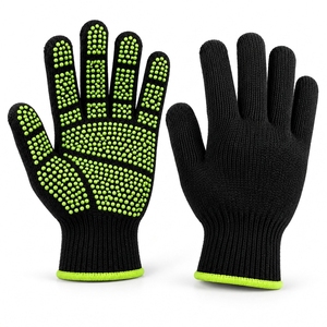 Gants de sécurité antidérapants en nylon 10 mil à points, résistants à la chaleur, en maille durable pour travaux généraux, réutilisables - Product Image 4