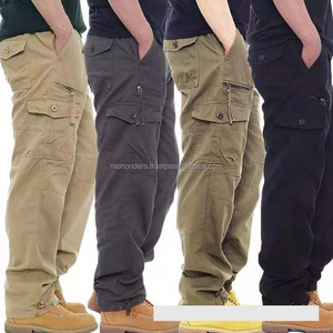 MONO RIDERS Men's High Waist Straight <b>Cargo</b> <b>Work</b> <b>Pants</b> Woven Jogging Hiking Casual Flat Front Outdoor Leisure Style Breathable - Product Image 3