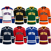 Jersey de Hockey sobre Hielo Personalizado con Bordado 3D, Manga Larga, Nombre y Número del Jugador, Etiqueta Privada OEM, Venta al Por Mayor para Adultos, Verano