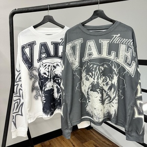 Camiseta Personalizada DTG con Hombros Caídos, Camiseta Térmica de Manga Larga de Algodón para Hombre, Camiseta Holgada con Estampado Gráfico - Product Image 4