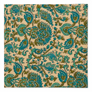 Custom Design Organic Eco-Friendly Lightweight Handblock Quick-Dry <b>Purple</b> Flower Printed Cotton Voile <b>Fabric</b> Breathable Soft - Product Image 1