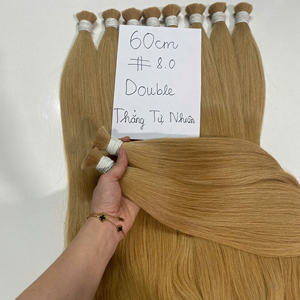 Venta al por mayor 8,0 Color a granel recto 100% virgen vietnamita pelucas de cabello humano Super doble dibujado Glueless extensiones competitivas - Product Image 6