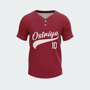 Professional Manufacturers Custom Design Digital Printed Short Sleeve Printed Breathable Quick Dry Two Button <b>Baseball</b> Jerseys - Product Image 2