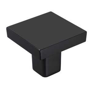 Set Moderno di 10 Maniglie Quadrate per Mobili in Lega di Zinco Nera da 1,18 Pollici, per Cucina e Cassettiere, con Eleganti Tiranti - Product Image 3