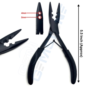 Complete Hair Extension Tool Kit Set – 2 Hole Micro <b>Beads</b> Closer Opener Pliers Hair Gripper Loop Hook Clips <b>Needles</b> & Thread - Product Image 3