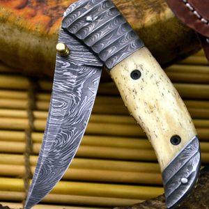 Funda de cuero para cuchillo con cierre a presión para camping y uso al aire libre, diseño cosido en color marrón - Product Image 1