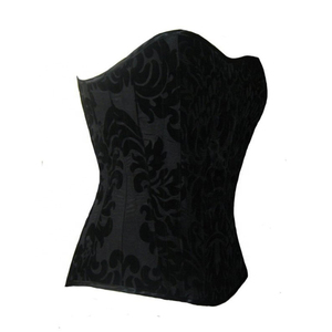 Faja Corsé Moldeadora de Terciopelo Negro para Mujer, Control Firme, Cierre de Gancho y Ojo, Control de Abdomen, Talla Adulto, Grosor Estándar - Product Image 2