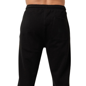 Customized <b>Men</b> Embroidery Fleece <b>Trousers</b> Loose Fit Drawstring Waist <b>Cuffed</b> Casual Pants OEM Streetwear Maker Wholesale Supplier - Product Image 4