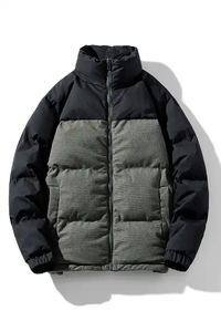 Veste matelassée légère de haute qualité pour homme, résistante à l'eau, coupe-vent, col montant, fermeture éclair, manteau d'hiver pour l'extérieur - Product Image 3
