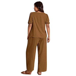 Printed Two Piece Jumpsuit <b>Set</b> Women Casual Fashion Wear - Product Image 5