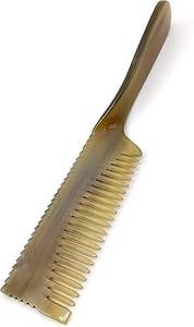 Peine de Cuerno Natural Hecho a Mano con Mango Suave, Dientes Finos Antiestáticos, Peine para Desenredar y Masajear el Cuero Cabelludo, Regalo Profesional para el Cuidado del Cabello - Product Image 5