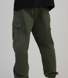 High Quality Men Outdoor Khaki Cargo Pants Loose Cotton <b>Trousers</b> Mid Waist Straight Leg Casual Cargo Pants - Product Image 3