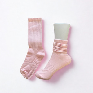 Custom Logo Crew <b>Socks</b> Solid Color 100% Cotton Breathable <b>Knitted</b> for Adults Casual Daily Wear Spring Season - Product Image 3