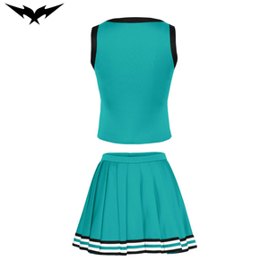 Diseña Tu Propio Uniforme de Porristas, Uniformes Personalizados de Spandex para Mujer con Brillantes Pedrerías AB para Unisex - Product Image 6