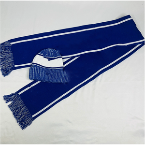 Conjunto de Gorro y Bufanda de Punto Jacquard con Logotipo Personalizado de la Hermandad Alpha Phi Beta, Unisex, Largo, para Invierno, 100% Acrílico - Product Image 1