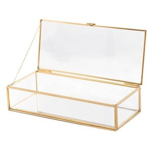 Customized Glass Storage <b>Box</b> With Metal Frame For Jewelry Organizers And Storage Use Glass <b>box</b> - Product Image 3