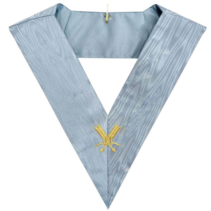 Masonic Officers <b>Collar</b> Best Selling Masonic Regalia <b>Collar</b> of French Modern Rite Hand Embroidered Custom Masonic Regalia <b>Collar</b> - Product Image 5