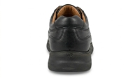 Chaussures Oxford pour hommes en cuir véritable noir avec embout synthétique, lacets, respirantes, semelle extérieure en caoutchouc amortie, toutes saisons, pour la marche