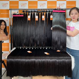 Extensions de cheveux humains vietnamiens à trame droite d'os de qualité de luxe vente en gros perruque de matière première sans fibres synthétiques à cuticule alignée - Product Image 3
