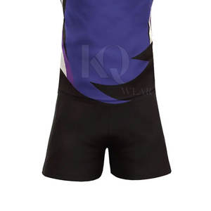 Ensemble uniforme de rugby pour hommes, tissu extensible respirant et léger, coupe confortable, séchage rapide, haut à manches courtes et short pour les équipes de club - Product Image 2