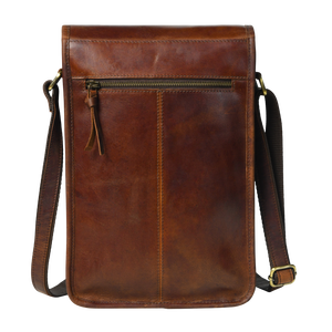 Leather Messenger Bag Medium Size Buckle Closure Durable All Seasons Daily Use Unisex Shoulder <b>Straps</b> - Product Image 4
