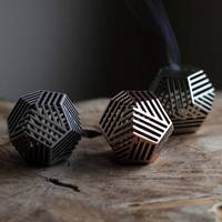 Encensoir en métal doré, design cage géométrique moderne, pour Bakhoor et Oud Dakhoon, style Majlis, style saoudien, vente en gros